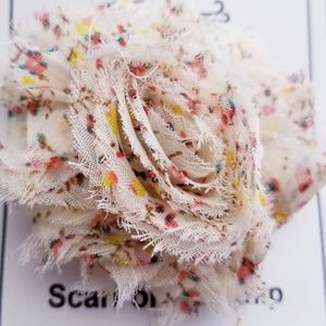 Shabby Rose Flower Scarf Clip or Hair Clip cream